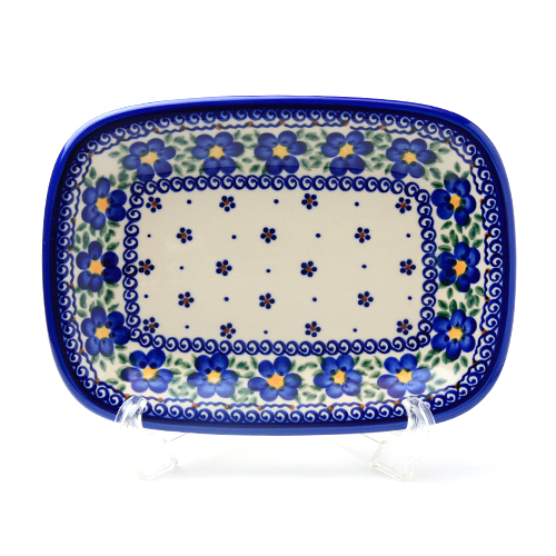 ポーランド陶器　長方形盛り皿・小