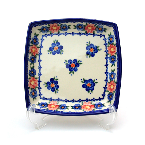 ポーランド陶器　スクエアプレート