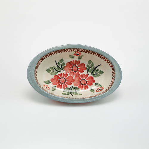 ポーランド陶器　オーブン皿・オーバル・ミニ