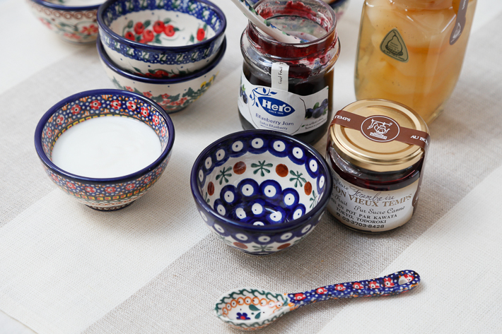 ポーランド食器　スツール＆手つきボウル ボウル・小・ポーリッシュポタリー(ポーランド食器)