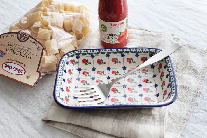 オーブン皿・スクエア・中・ポーリッシュポタリー(ポーランド食器)