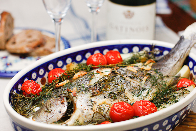 魚のオーブン焼き ケルセン- 愛らしい陶器ポーリッシュポタリー