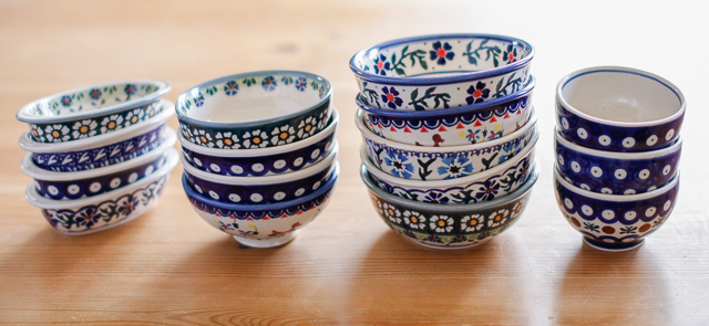 スタッキング ケルセン- 愛らしい陶器ポーリッシュポタリー