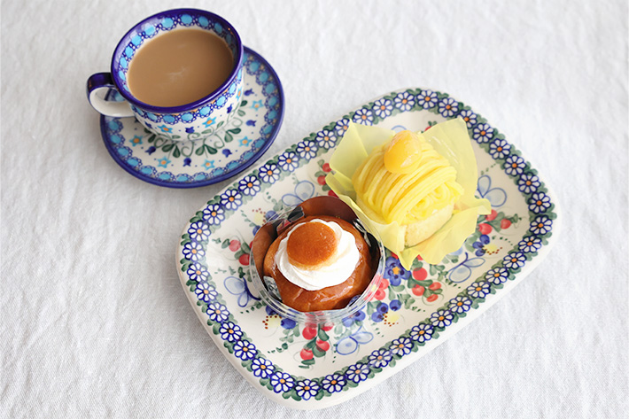 長方形盛皿Sポーリッシュポタリー(ポーランド食器)