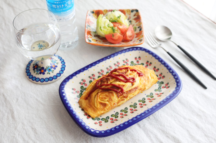 長方形盛皿Sポーリッシュポタリー(ポーランド食器)