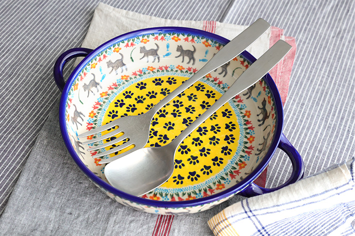 オーブン皿（ラウンド）ポーリッシュポタリー(ポーランド食器)