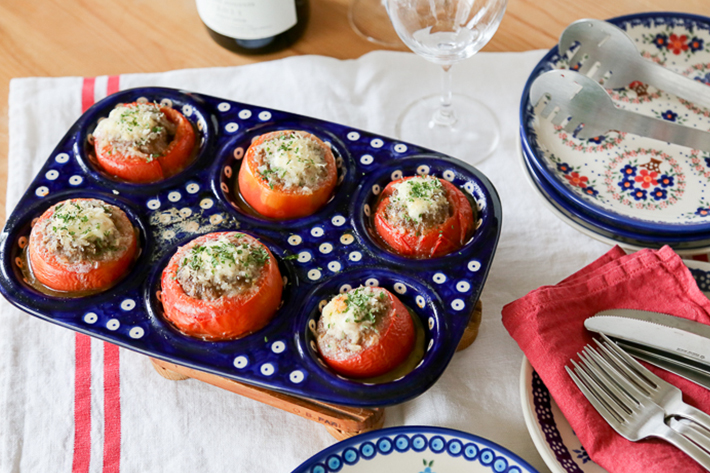 マフィン型・ポーリッシュポタリー(ポーランド食器)