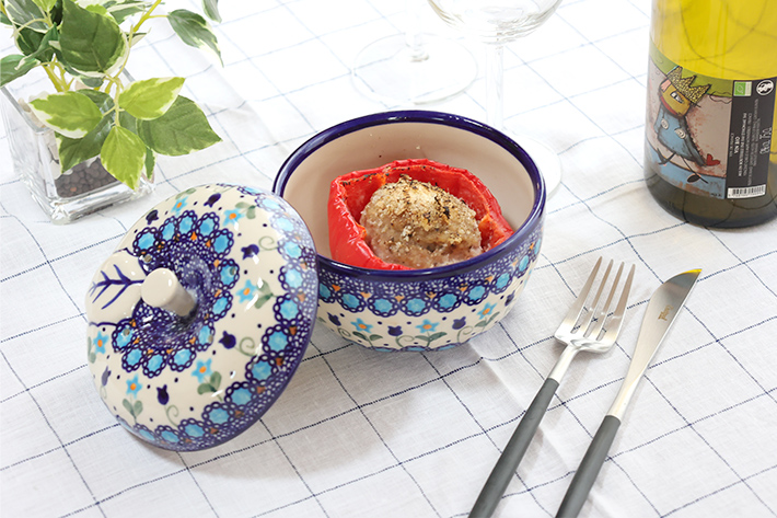 りんごポット・ポーリッシュポタリー(ポーランド食器) りんごポット・ポーリッシュポタリー(ポーランド食器)
