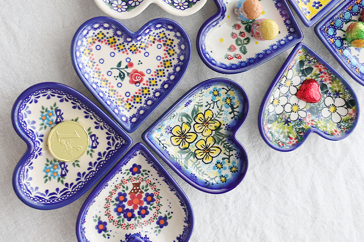 ポーランド食器　ハート柄のセット ポーランド食器 ハート柄のセット ポーランド食器 ハート柄の
