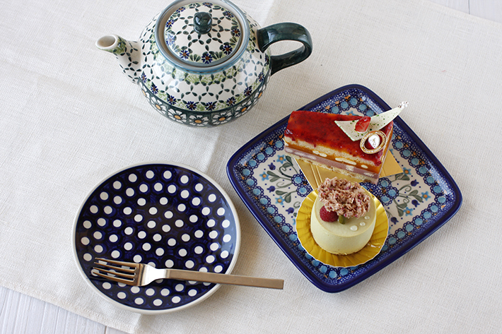 ポーランド陶器 平皿φ17cm