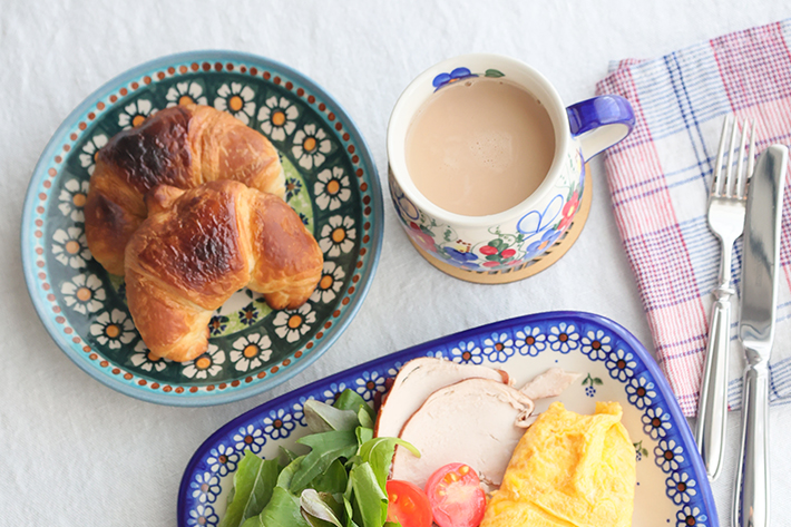 ポーランド陶器　平皿φ19cm