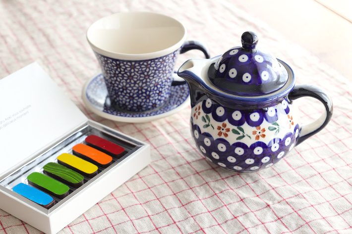 ポーランド陶器　ティーポット