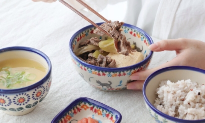 ポーリッシュポタリー[ポーランド食器・陶器] 脚付ボウル ボウル・ポーリッシュポタリー(ポーランド食器)